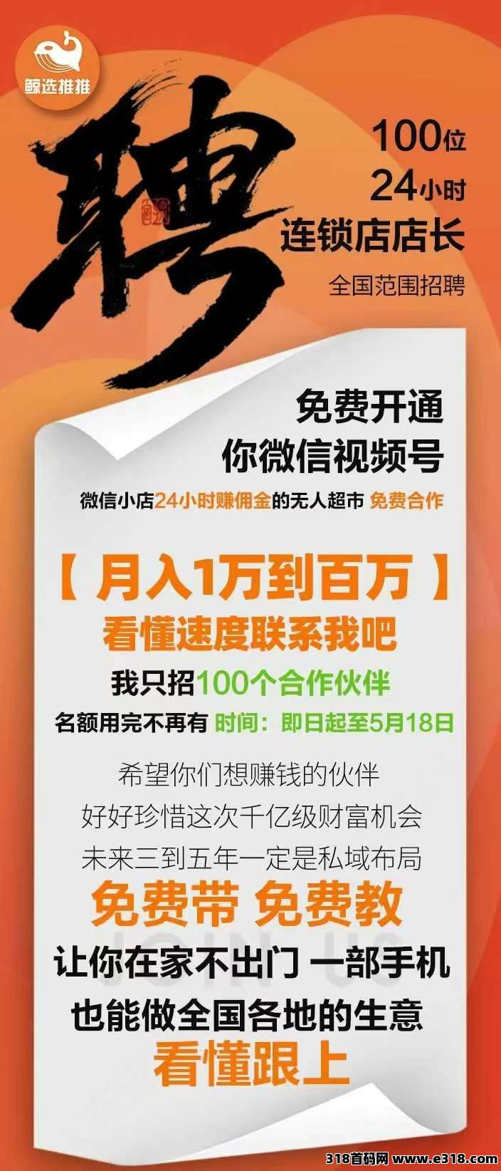 鲸选推推，视频号赚钱密码