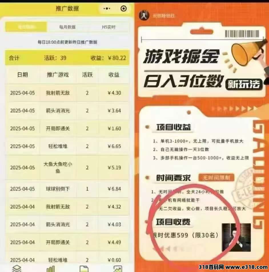 尊牛助手，挣米小游戏掘金，一款外面收费的小游戏掘金车