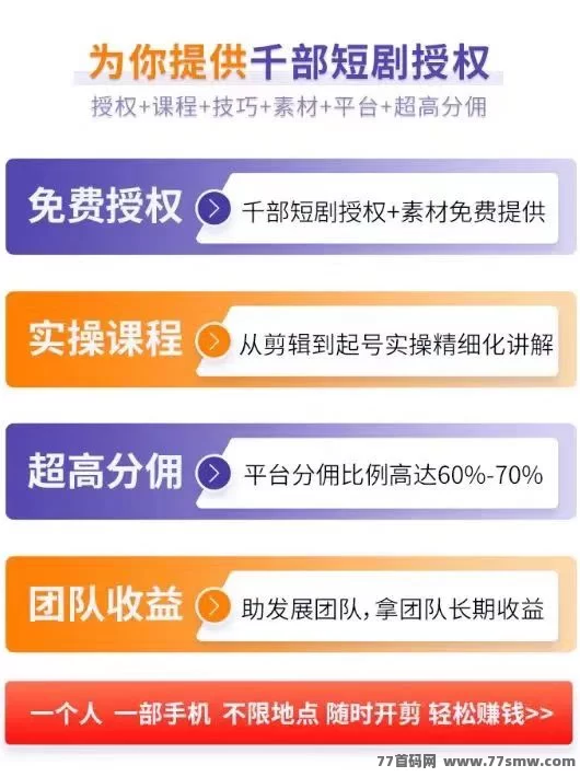 抖音快手短剧自动剪辑变现项目，免费教程带你飞！轻松日赚300+！