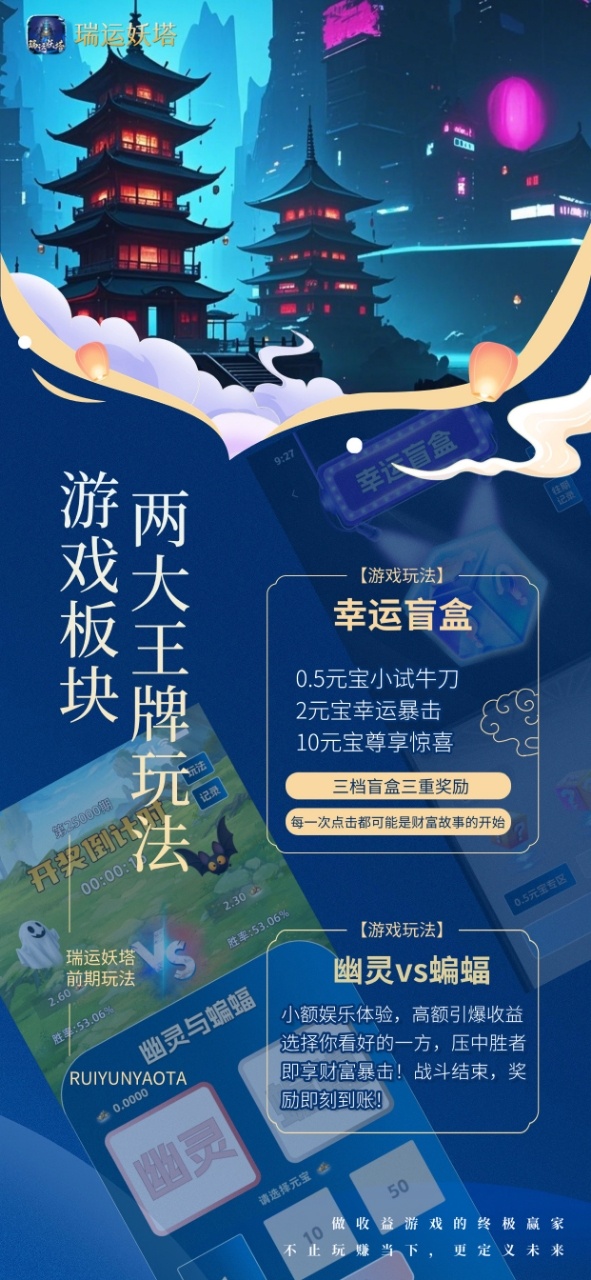 《瑞运妖塔》扶持置顶 对接全网 即将上线！