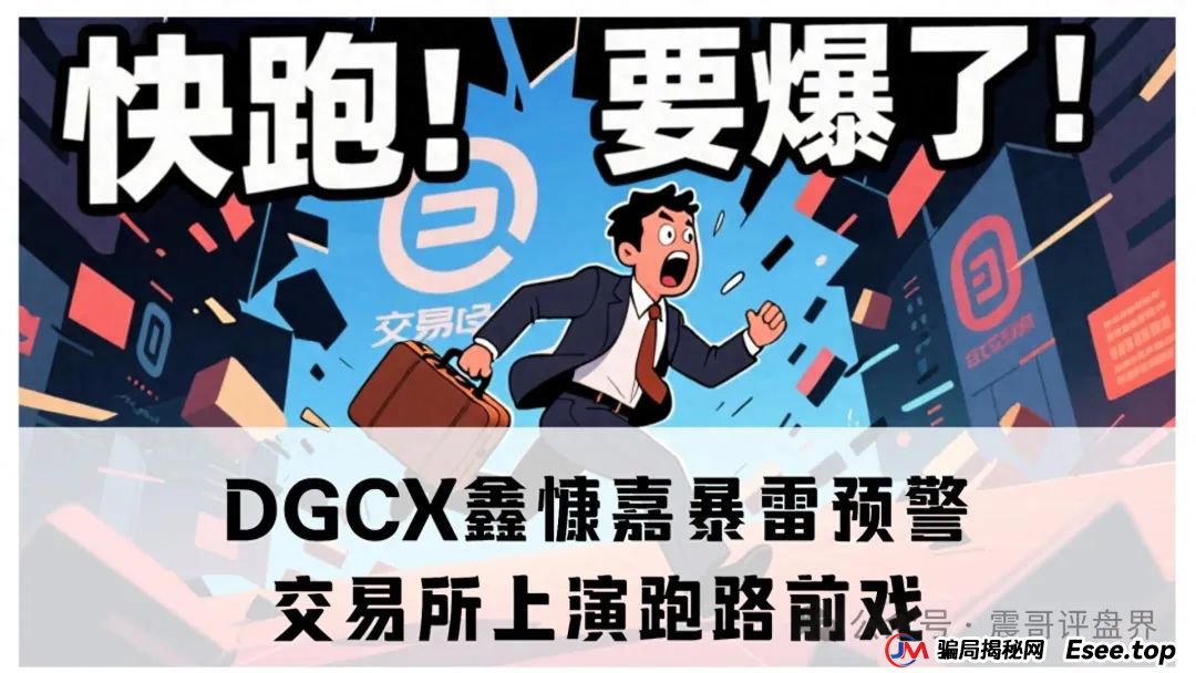 DGCX鑫慷嘉暴雷预警！交易所上演跑路前戏