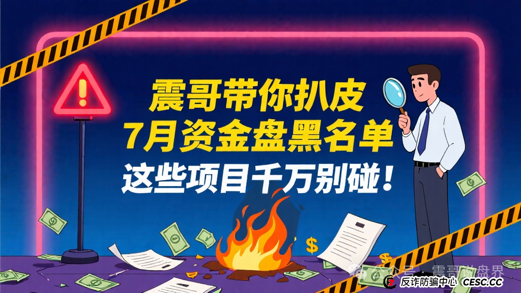 7月资金盘黑名单：荣辉资产，BRIGC，AIDAV2，吉尼斯AI炒股，中巴光伏，
