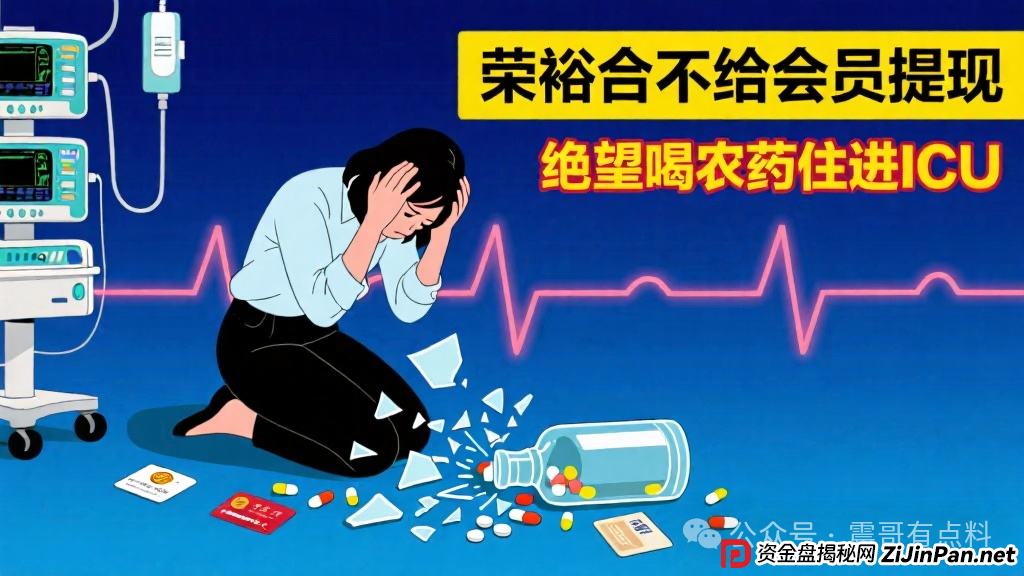 盘讯:荣裕合不给会员提现,绝望之下喝农药,现已经住进ICU