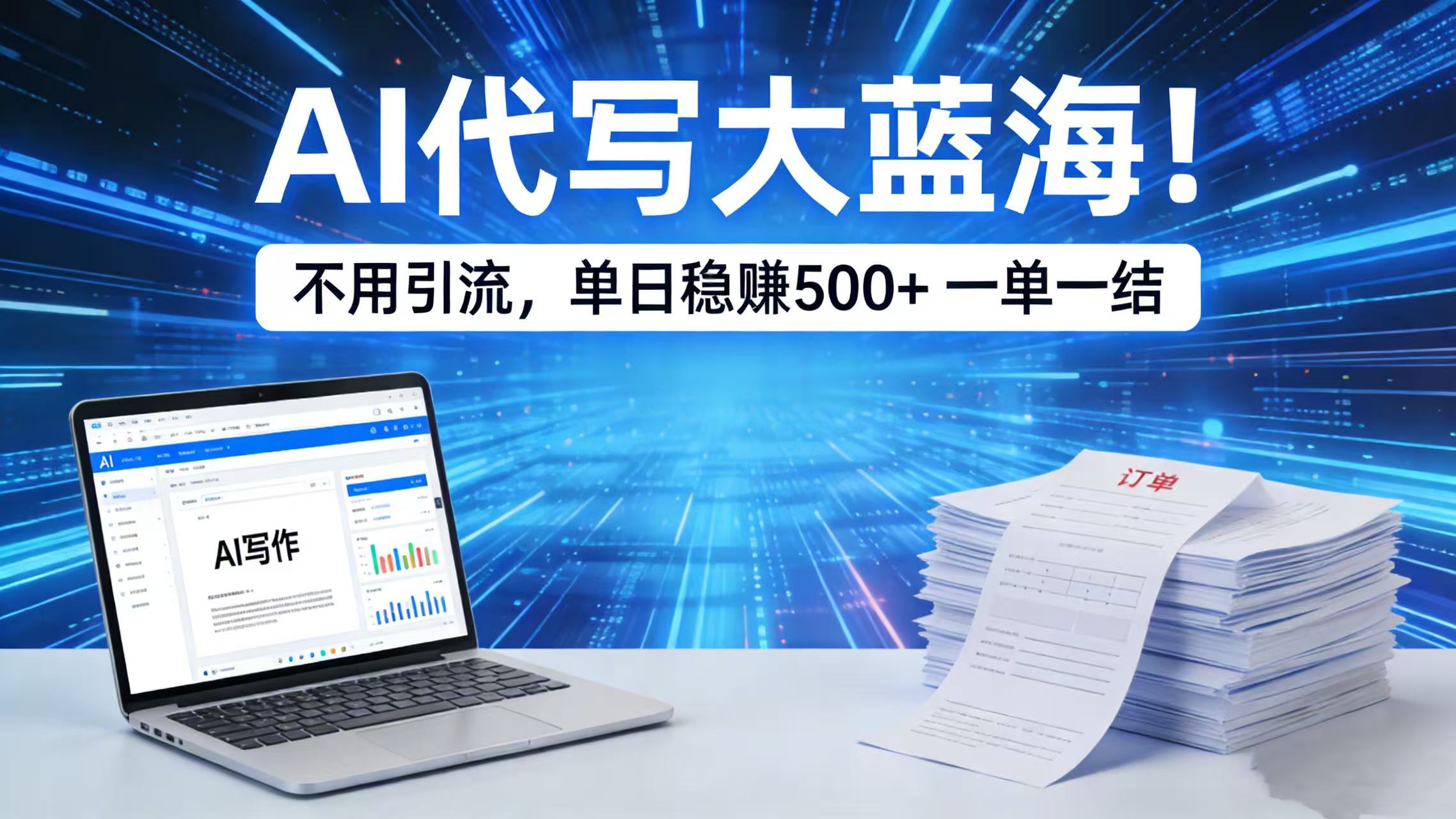 AI 代写大蓝海！不用引流，单日稳赚 500 + 一单一结(1)