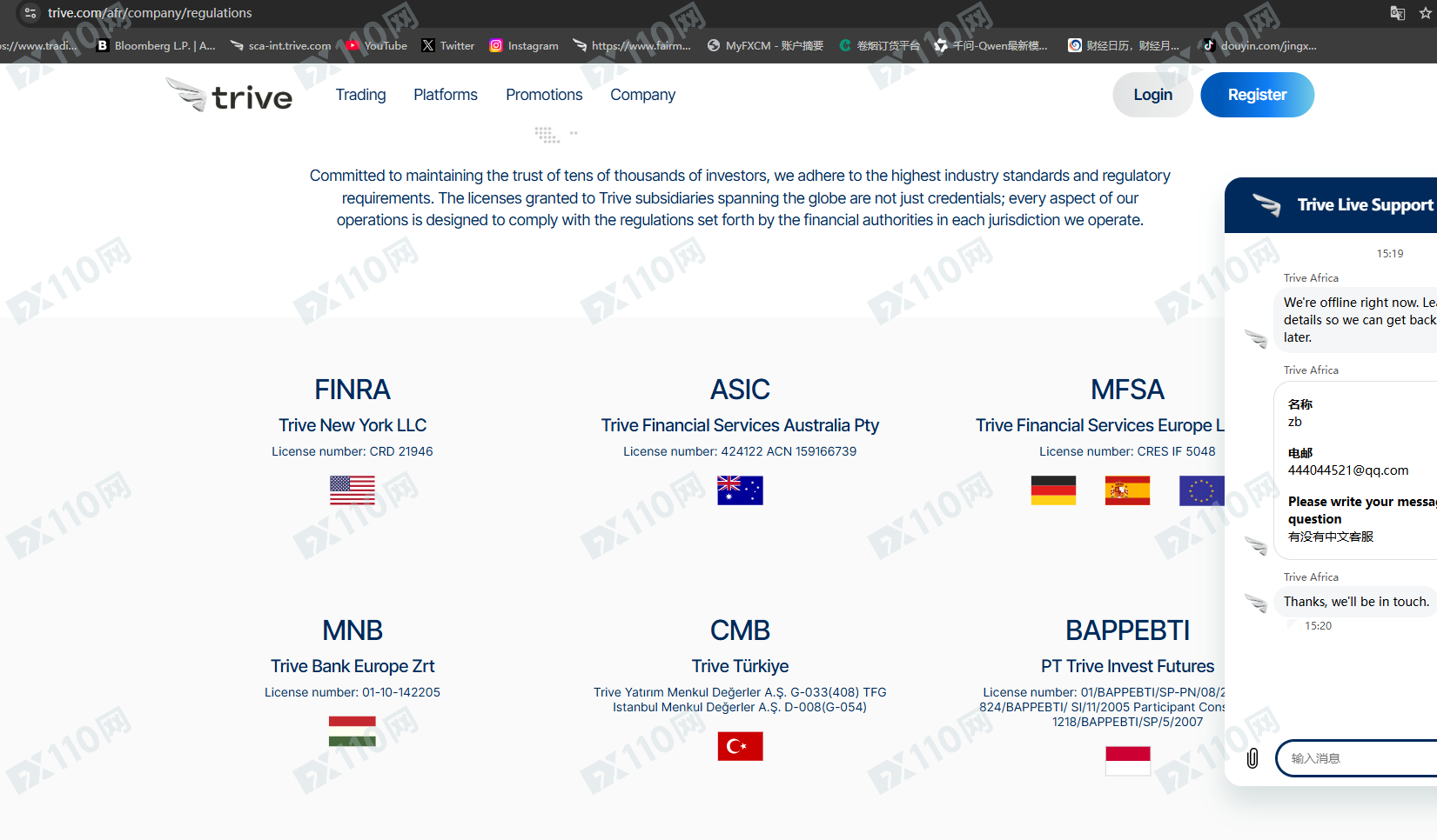 Trive查不到ASIC监管号
