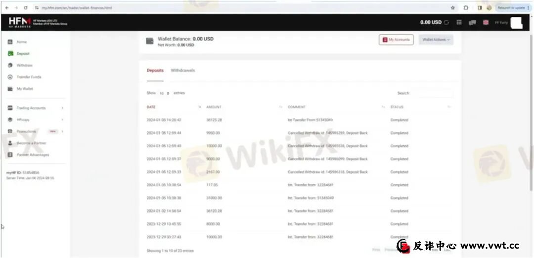 “您的账户ID已归档” HFM平台封禁账户逻辑:你可以玩,但不能赢 “您的账户ID已归档” HFM平台封禁账户逻辑:你可以玩,但不能赢