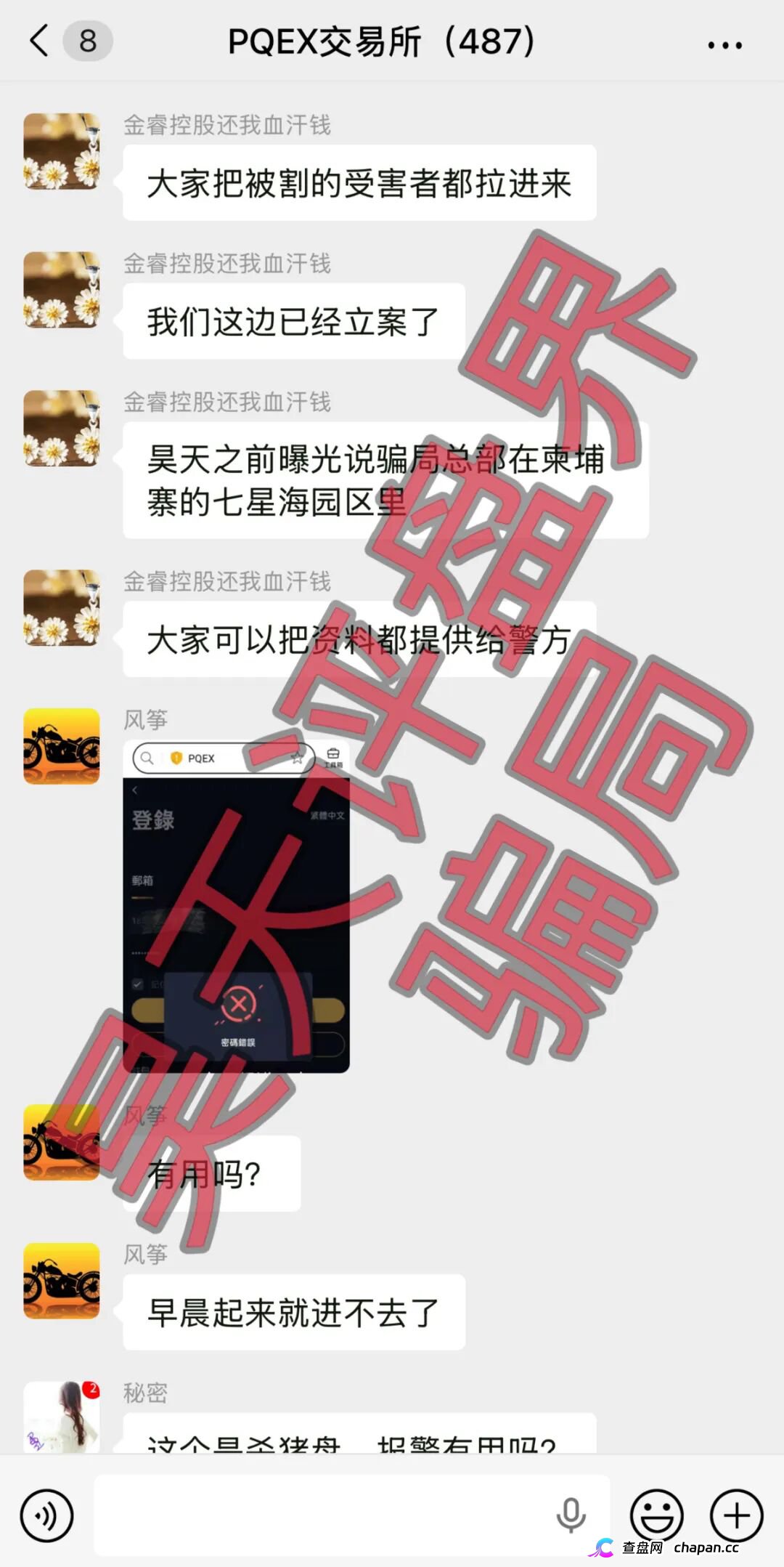 金睿控股PQEX交易所单割2000余人,换皮资金盘进入崩盘倒计时(3) 金睿控股PQEX交易所单割2000余人,换皮资金盘进入崩盘倒计时(3)