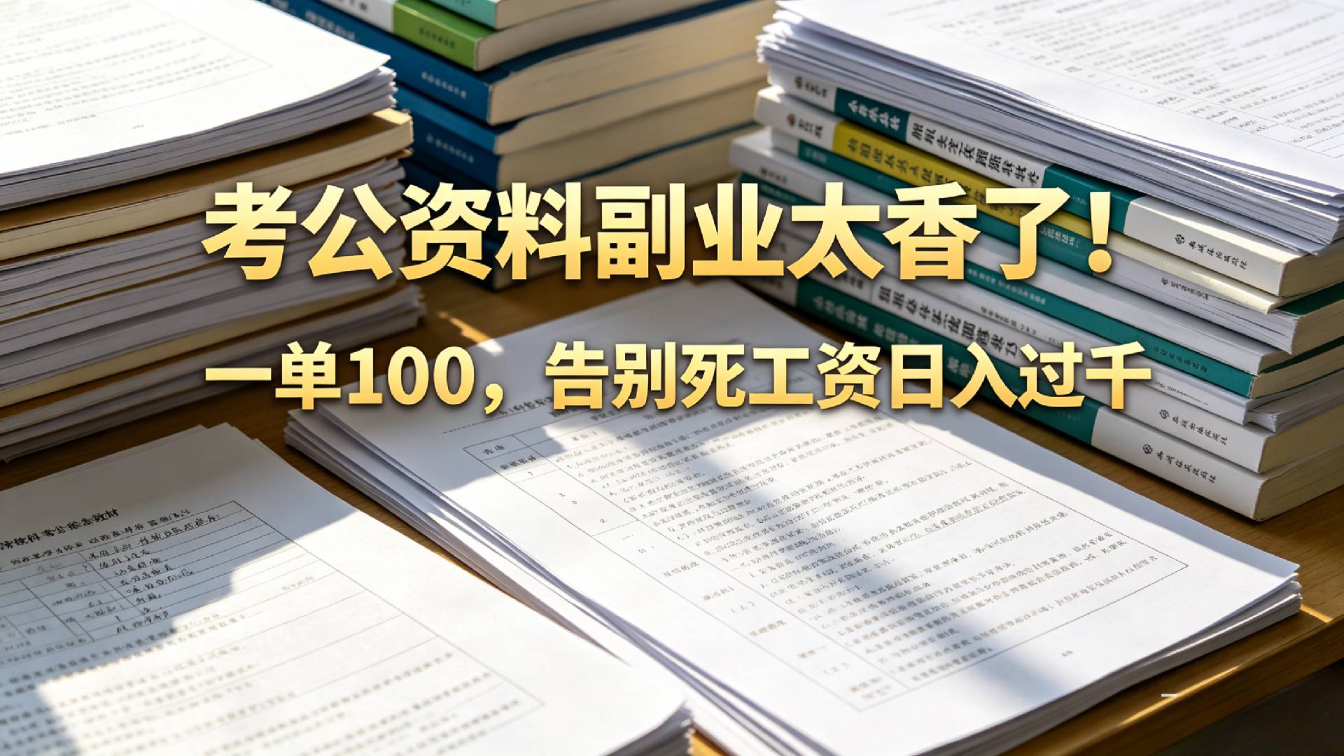 告别死工资,考公资料副业太香了!小红书1单100(1) 告别死工资,考公资料副业太香了!小红书1单100(1)